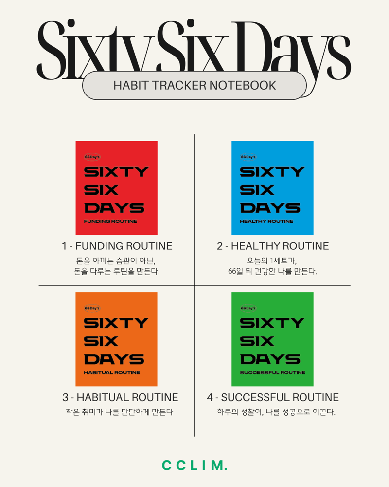 CCLIM, 66일 습관 형성 돕는 ‘SixtySix Days’